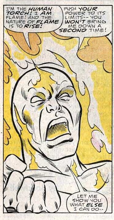 Panels from Fantastic Four #322. Written by Steve Englehart. Art by Keith Pollard and Joe Sinnott. Published by Marvel Comics
